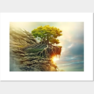 Ancient Tree Of Life Peaceful Nature Fantasy World Harmony Imagination Posters and Art
